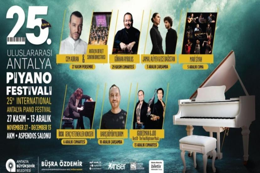 ANTALYA’DA 25. ULUSLARARASI PİYANO FESTİVALİ BAŞLIYOR