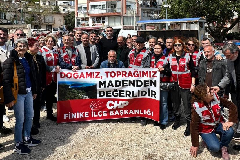 FİNİKE’DE MERMER OCAĞINA TEPKİ YÜKSELDİ