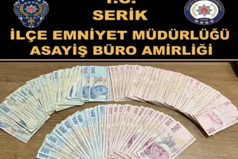 SERİK’TE 15 BİN DOLARLIK TUZAK