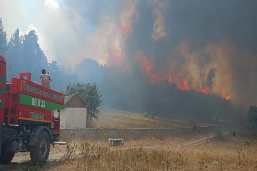 ANKARA'DA BAŞLAYAN YANGIN BOLU'YA SIÇRADI