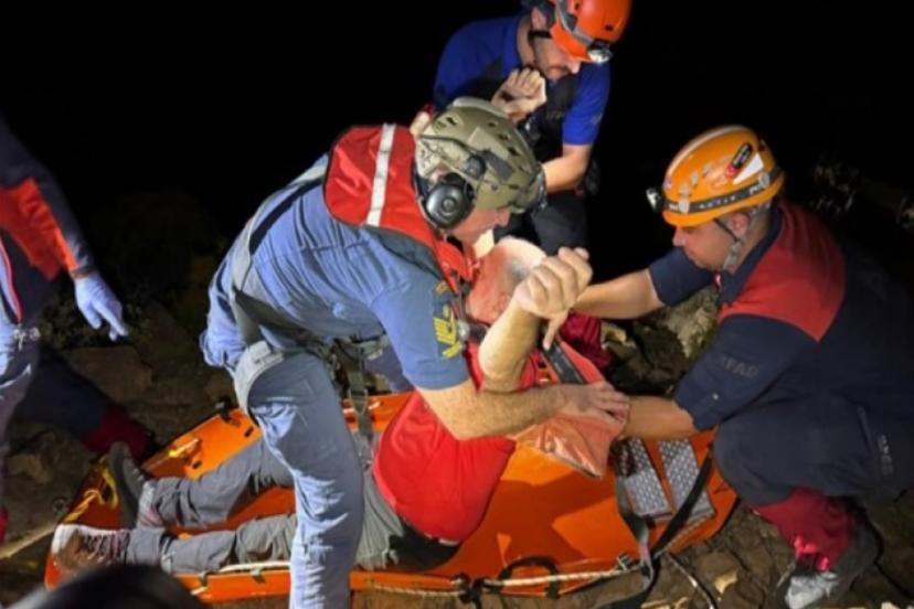 ANTALYA'DA HELİKOPTER DESTEKLİ ACİL YARDIM 