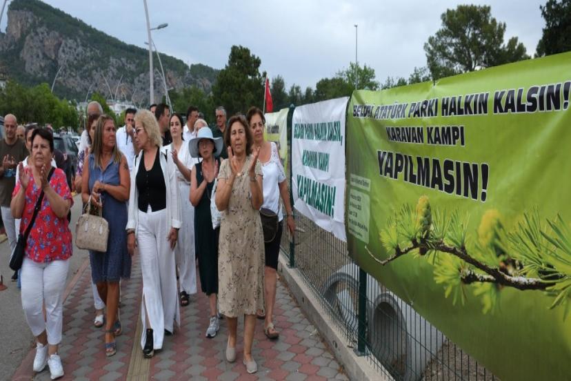 BELDİBİ'NDE KARAVAN TEPKİSİ...!