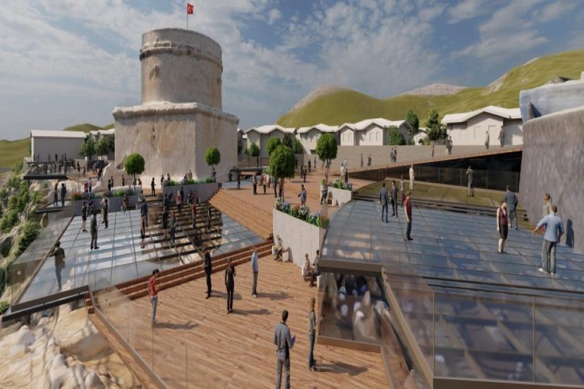 HIDIRLIK KULESİ SEYİR TERASINDA YOĞUN ÇALIŞMA