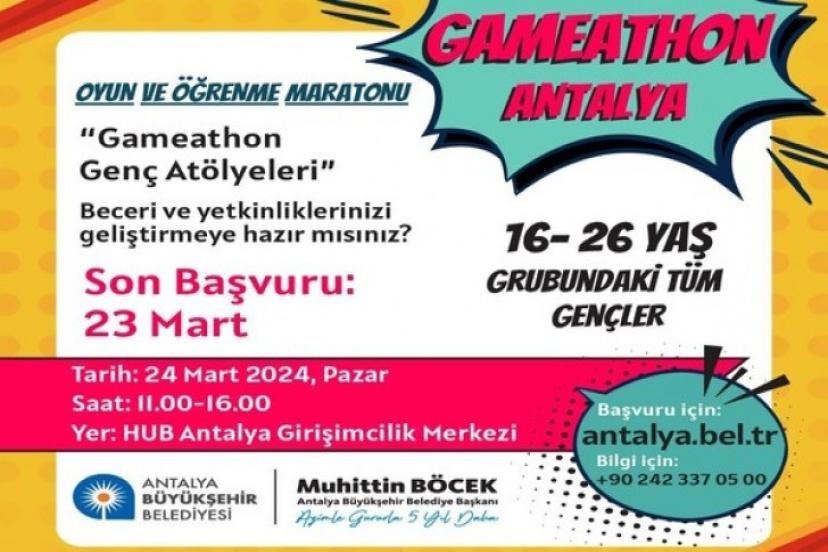 HUB ANTALYA OYUN VE ÖĞRENME MARATONU İLE AÇILIYOR 
