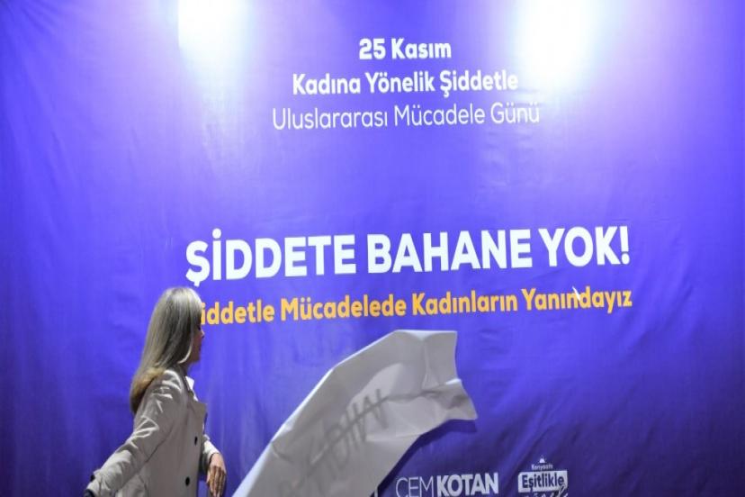 KADINA ŞİDDETE KARŞI ANLAMLI MESAJ