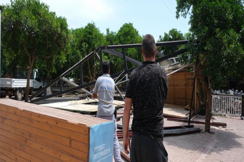 KEMER'DE KAÇAK YAPI OPERASYONU