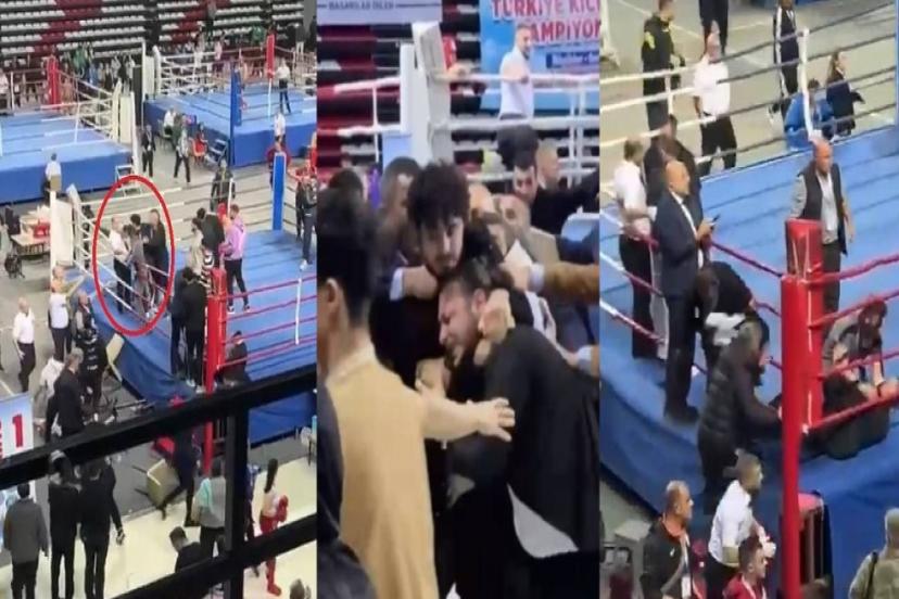 KİCK BOKS ŞAMPİYONASINDA KAVGA