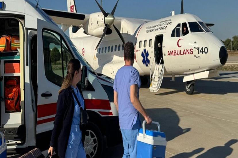 TSK'YA AİT AMBULANS UÇAK ORGAN NAKLİ İÇİN HAVALANDI